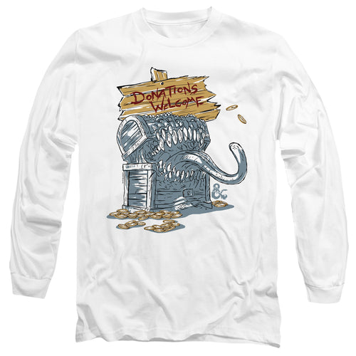 Dungeons & Dragons Donations Welcome Mimic Long Sleeve T-Shirt