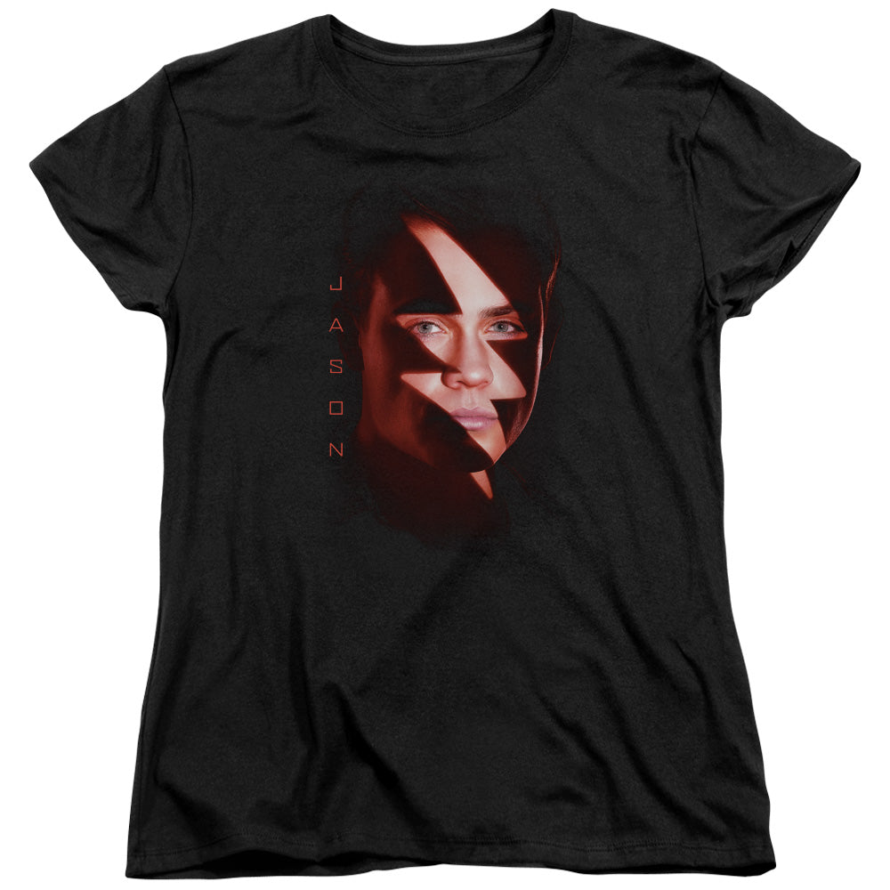 Mighty Morphin Power Rangers: The Movie Jason Bolt Womens T-Shirt