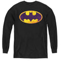 Batman Bm Neon Distress Logo Youth Long Sleeve T-Shirt