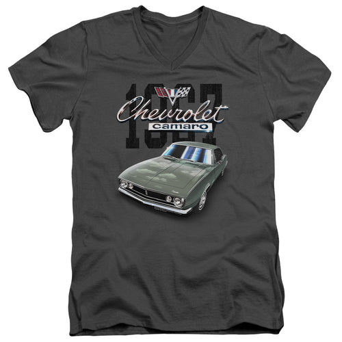 Chevy Classic Camaro Green V-Neck T-Shirt