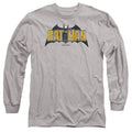 The Batman Vintage Bat Logo on Gray Long Sleeve T-Shirt