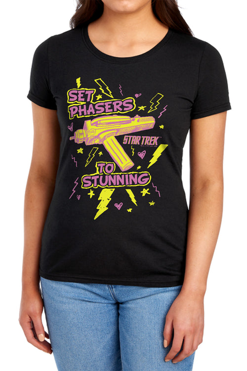 Star Trek Set Phasers to Stunning Womens T-Shirt