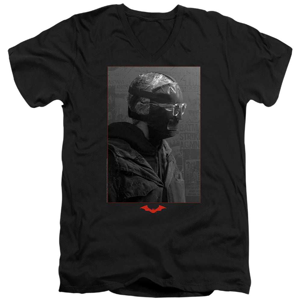 The Batman Riddler Worn Portrait V-Neck T-Shirt
