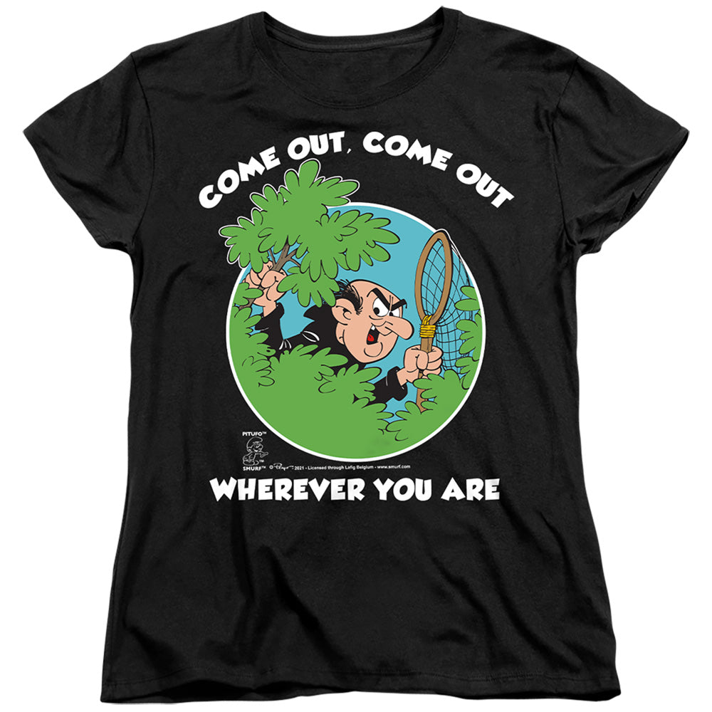 The Smurfs Come Out Come Out Womens T-Shirt