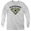 Superman Soccer Shield Youth Long Sleeve T-Shirt
