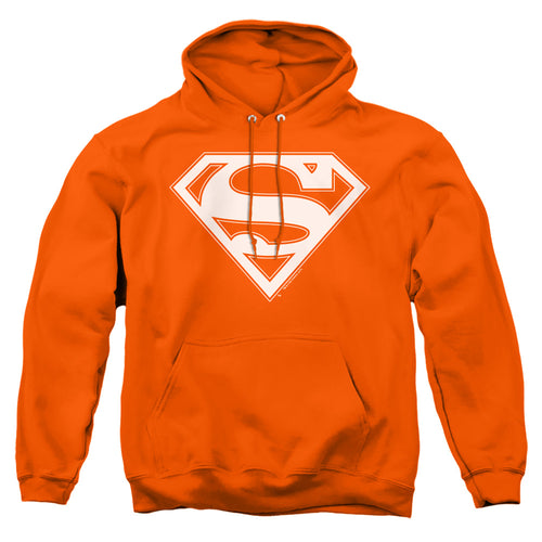 Superman Orange & White Shield Pullover Hoodie