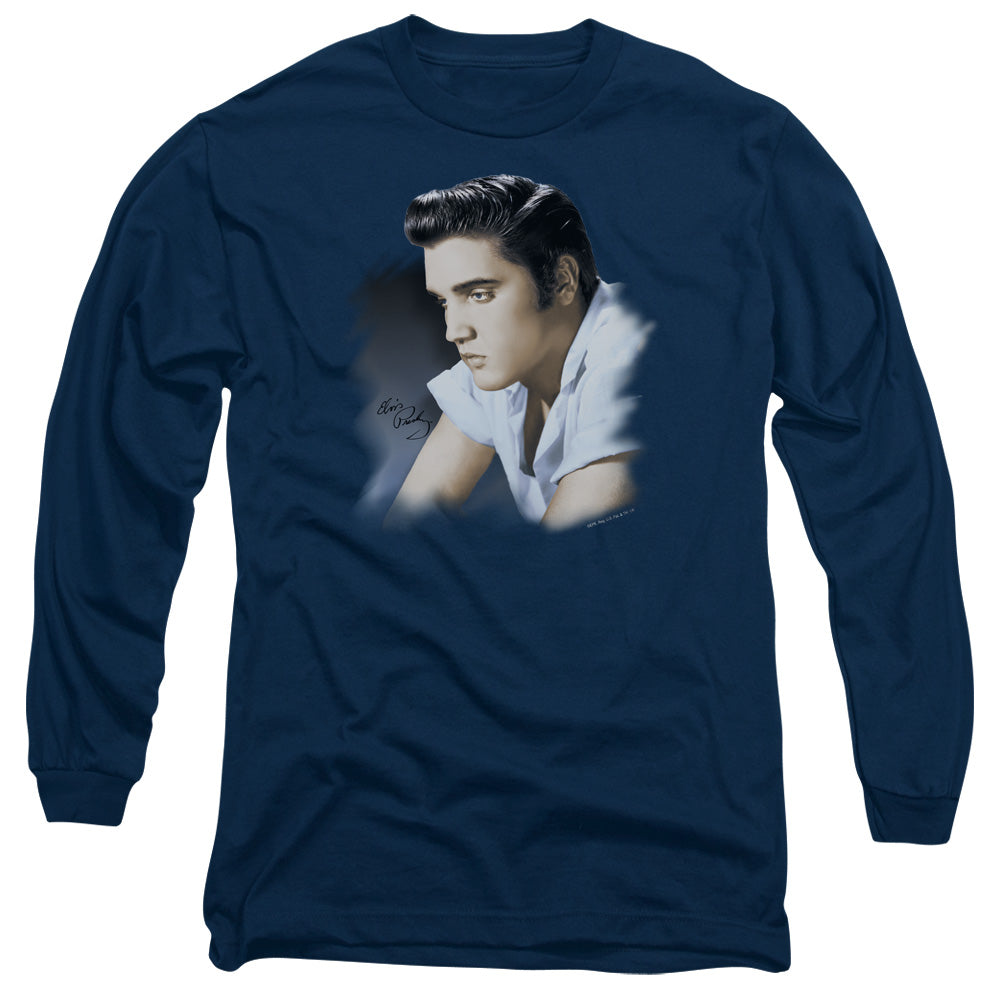 Elvis Presley Blue Profile Long Sleeve T-Shirt