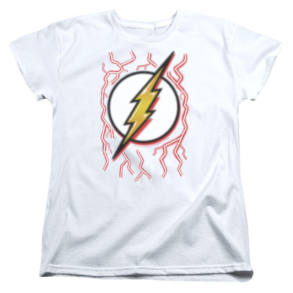 The Flash Airbrush Bolt Womens T-Shirt