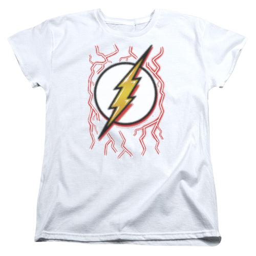 The Flash Airbrush Bolt Womens T-Shirt