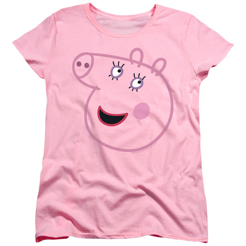 Peppa Pig Pink Out Mummy Pig Face Womens T-Shirt