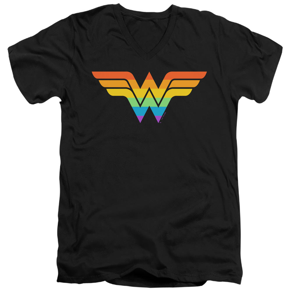 DC Comics Wonder Woman Rainbow V-Neck T-Shirt