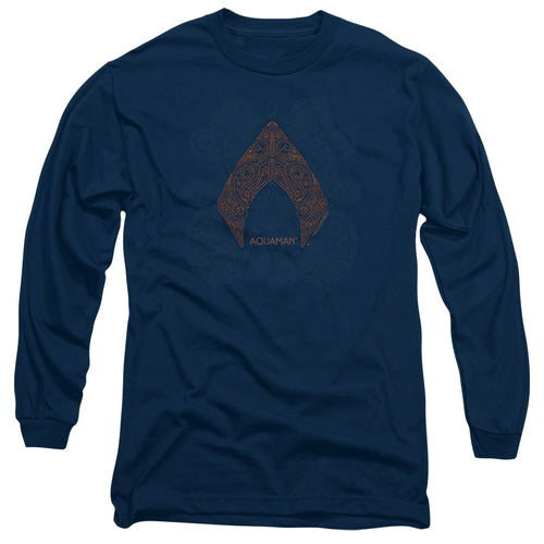 Aquaman Aqua Paisley Long Sleeve T-Shirt