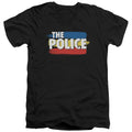 The Police Three Stripes Logo V-Neck T-Shirt