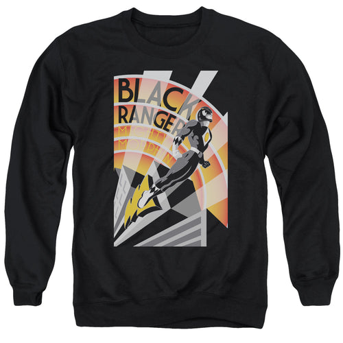 Mighty Morphin Power Rangers Black Ranger Deco Crewneck Sweatshirt