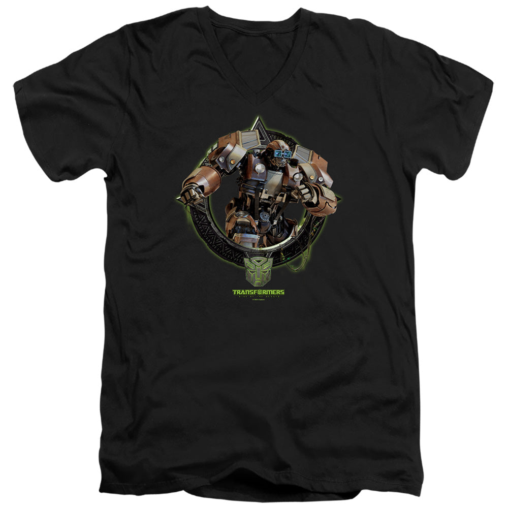 Transformers Wheeljack Circle Frame V-Neck T-Shirt
