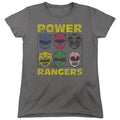 Mighty Morphin Power Rangers Ranger Heads Womens T-Shirt