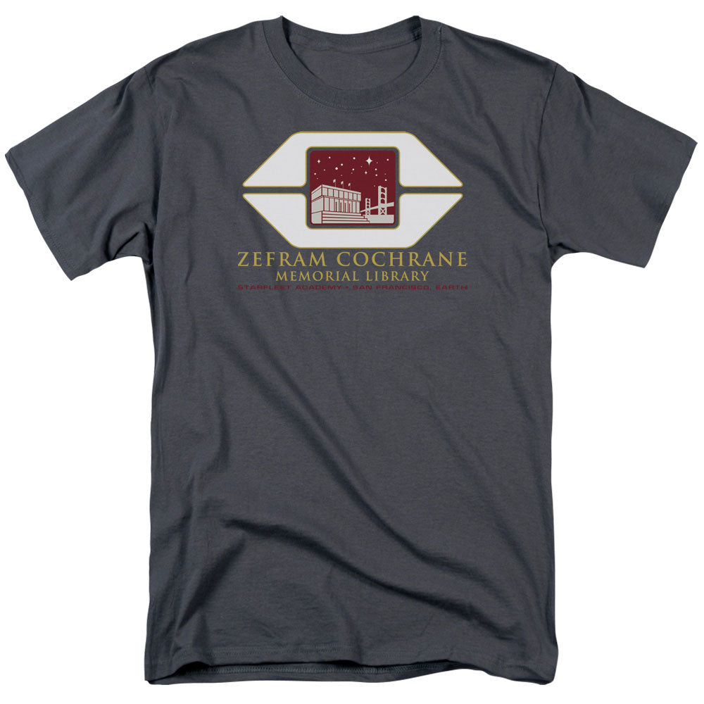Star Trek Zefram Cochrane Memorial Library T-Shirt