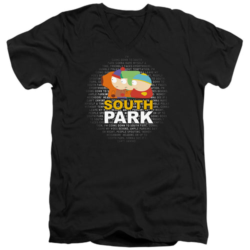 South Park Lyrics V-Neck T-Shirt