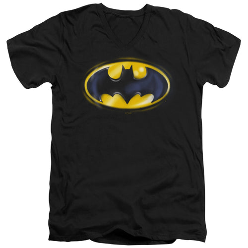 Batman Batman Airbrush Logo V-Neck T-Shirt