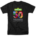 Sesame Street 50 Years Logo Black T-Shirt