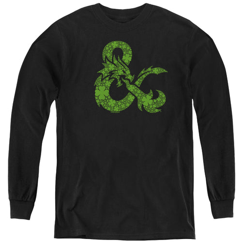 Dungeons & Dragons St. Patrick's Day Shamrock Logo Youth Long Sleeve T-Shirt