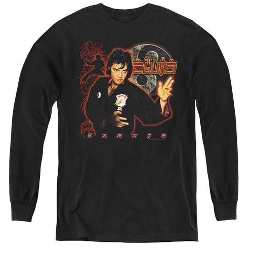 Elvis Presley Karate Youth Long Sleeve T-Shirt