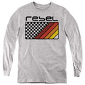 Honda Rebel Checkers And Stripes Youth Long Sleeve T-Shirt