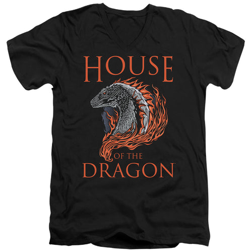 House of the Dragon Hod Dragon Illustration V-Neck T-Shirt