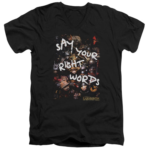 Labyrinth Right Words V-Neck T-Shirt