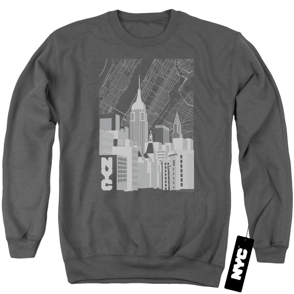 New York City Manhattan Monochrome Crewneck Sweatshirt