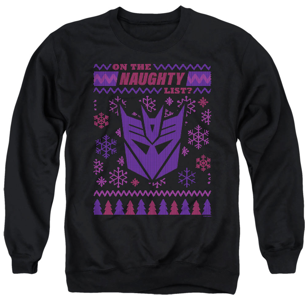 Transformers Decepticon Naughty List Ugly Christmas Crewneck Sweatshirt