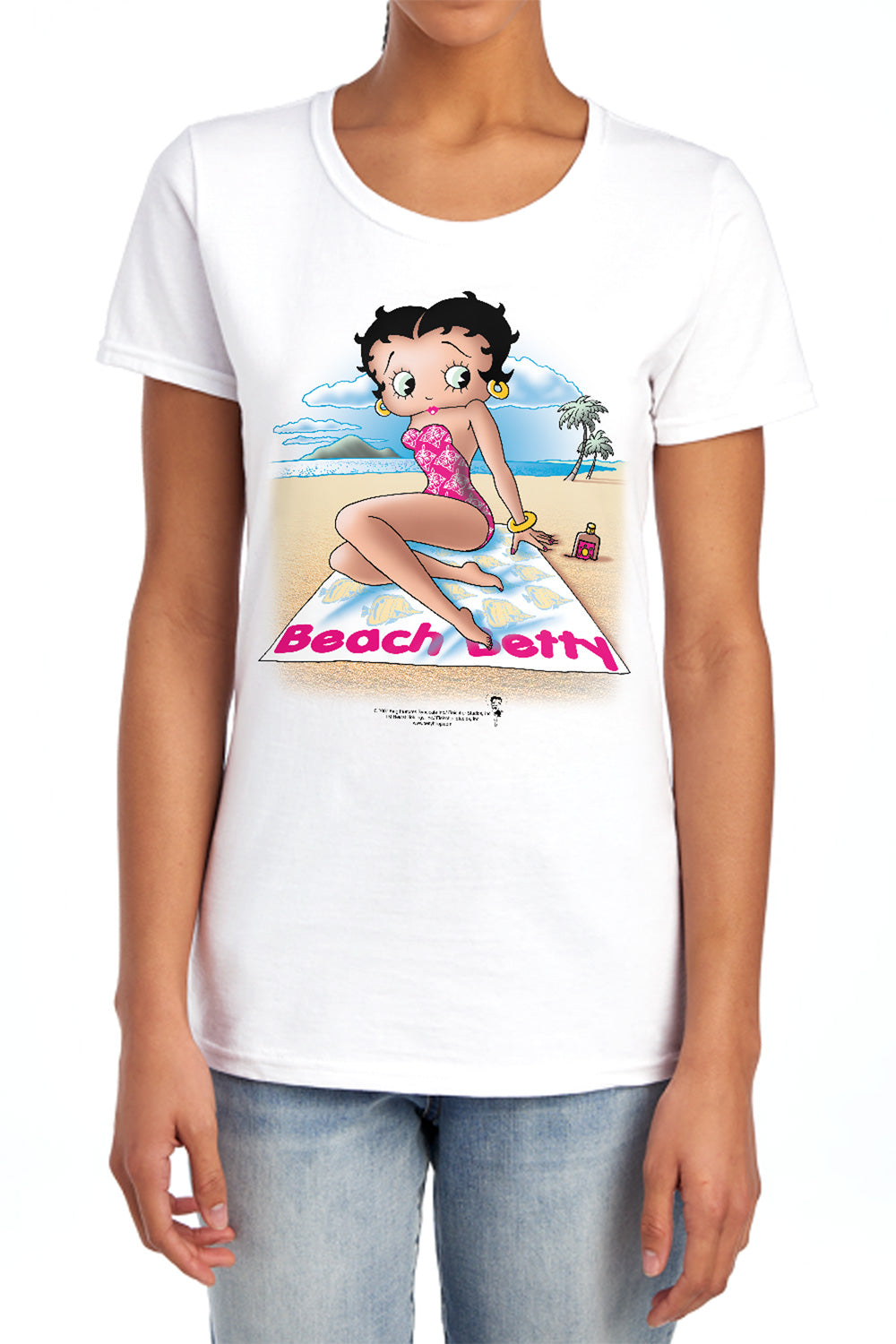 Betty Boop Beach Betty Womens T-Shirt