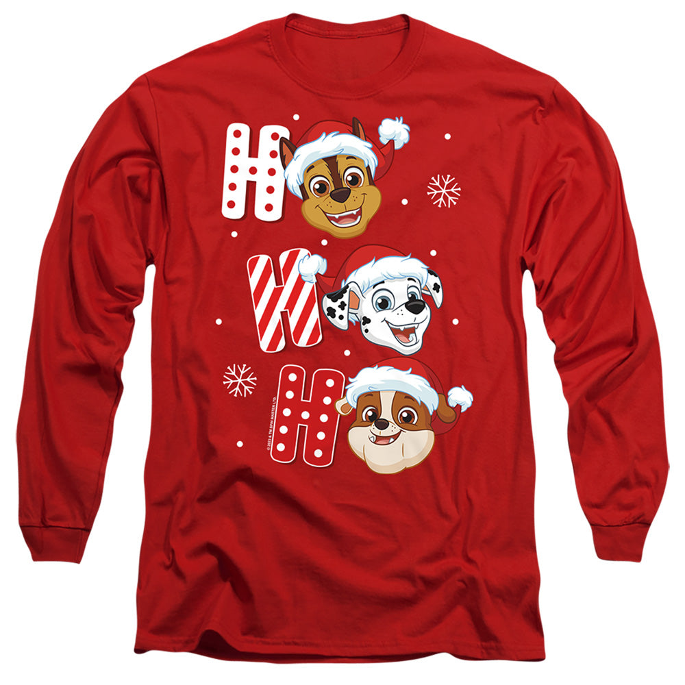 Paw Patrol Chase Marshall Rubble Christmas Santa Hats Long Sleeve T-Shirt