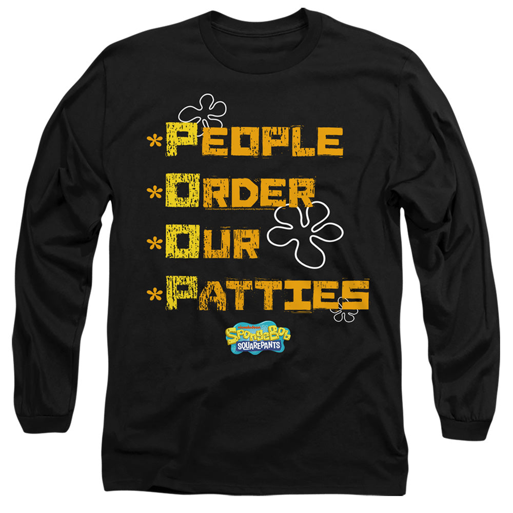 Spongebob Squarepants People Order Our Patties Long Sleeve T-Shirt