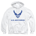 U.S. Air Force Wings Logo White Pullover Hoodie