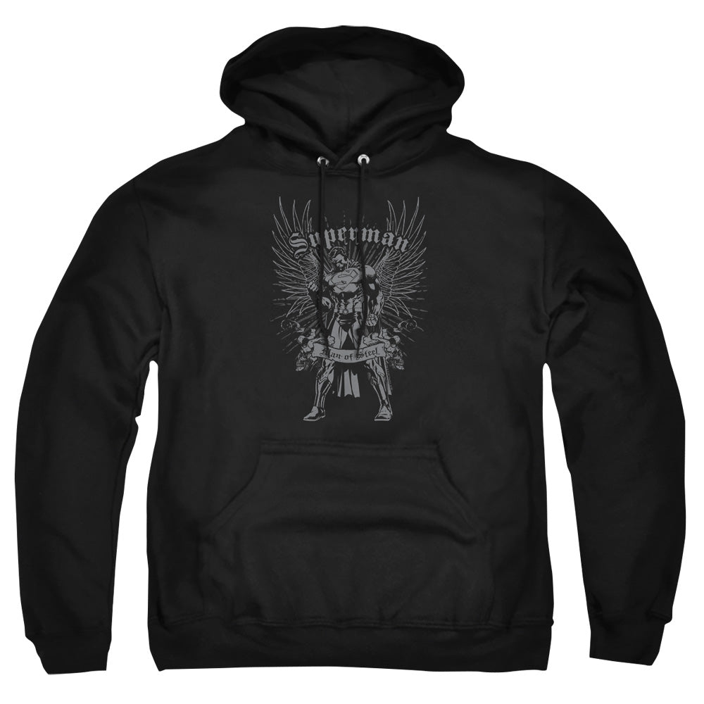 Superman Steel Black Pullover Hoodie