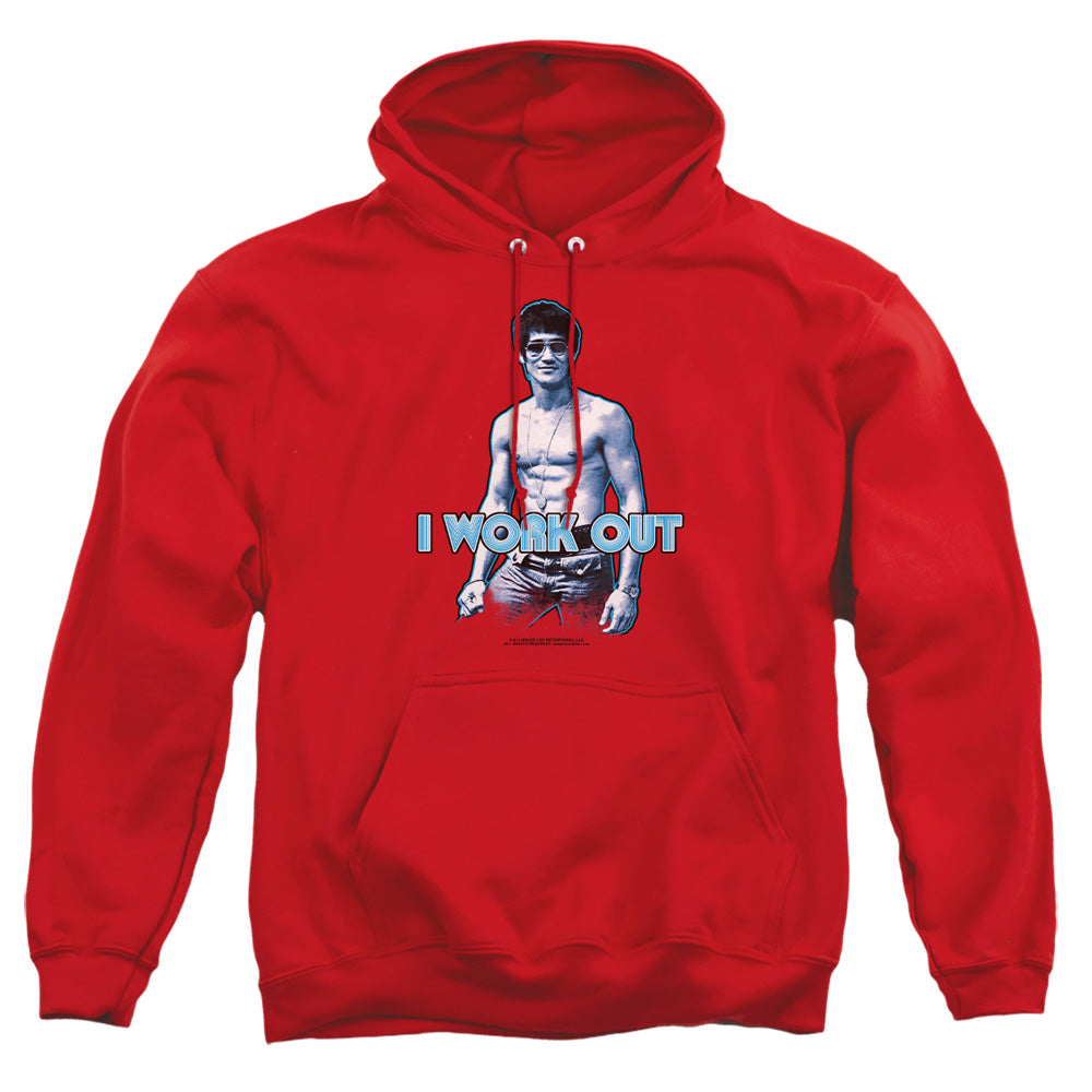 Bruce Lee Lee Works Out Pullover Hoodie