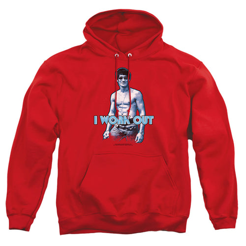 Bruce Lee Lee Works Out Pullover Hoodie