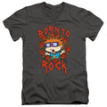 Rugrats Chuckie Was Born to Rock V-Neck T-Shirt