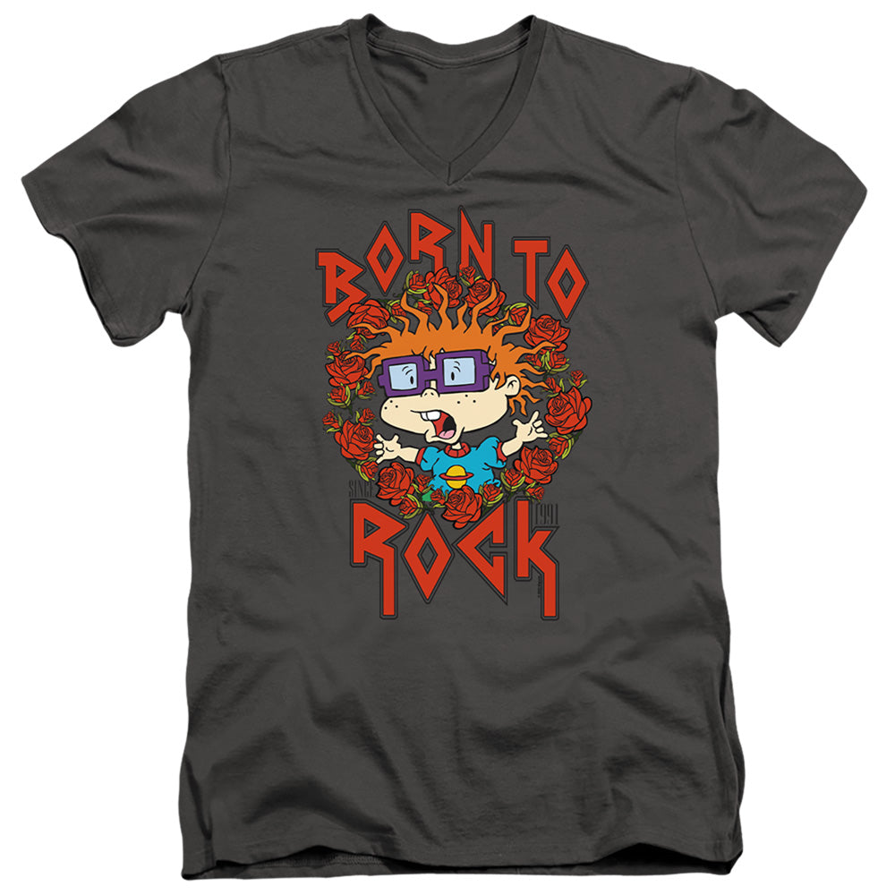 Rugrats Chuckie Was Born to Rock V-Neck T-Shirt
