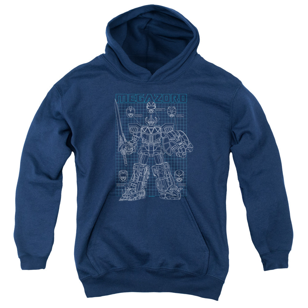 Mighty Morphin Power Rangers Mega Plans Youth Hoodie