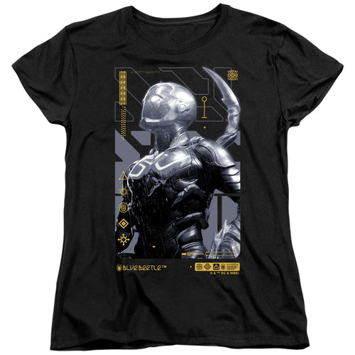 Blue Beetle Beetle Heads Up Womens T-Shirt