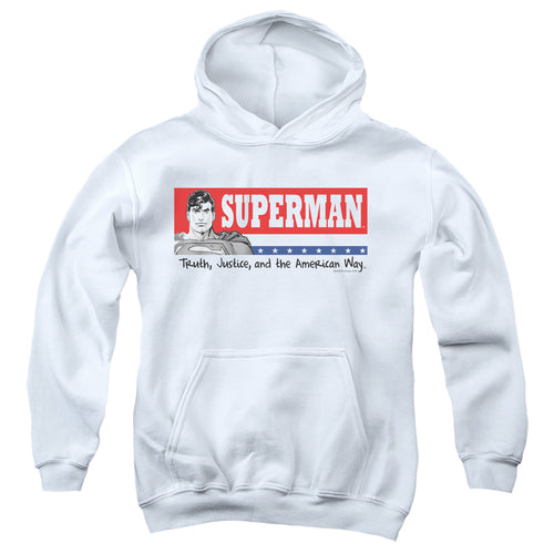 Superman for President White Youth Hoodie