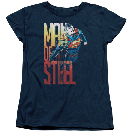 Superman Steel Flight Womens T-Shirt