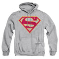 Superman Red & Gold Shield Athletic Heather Pullover Hoodie