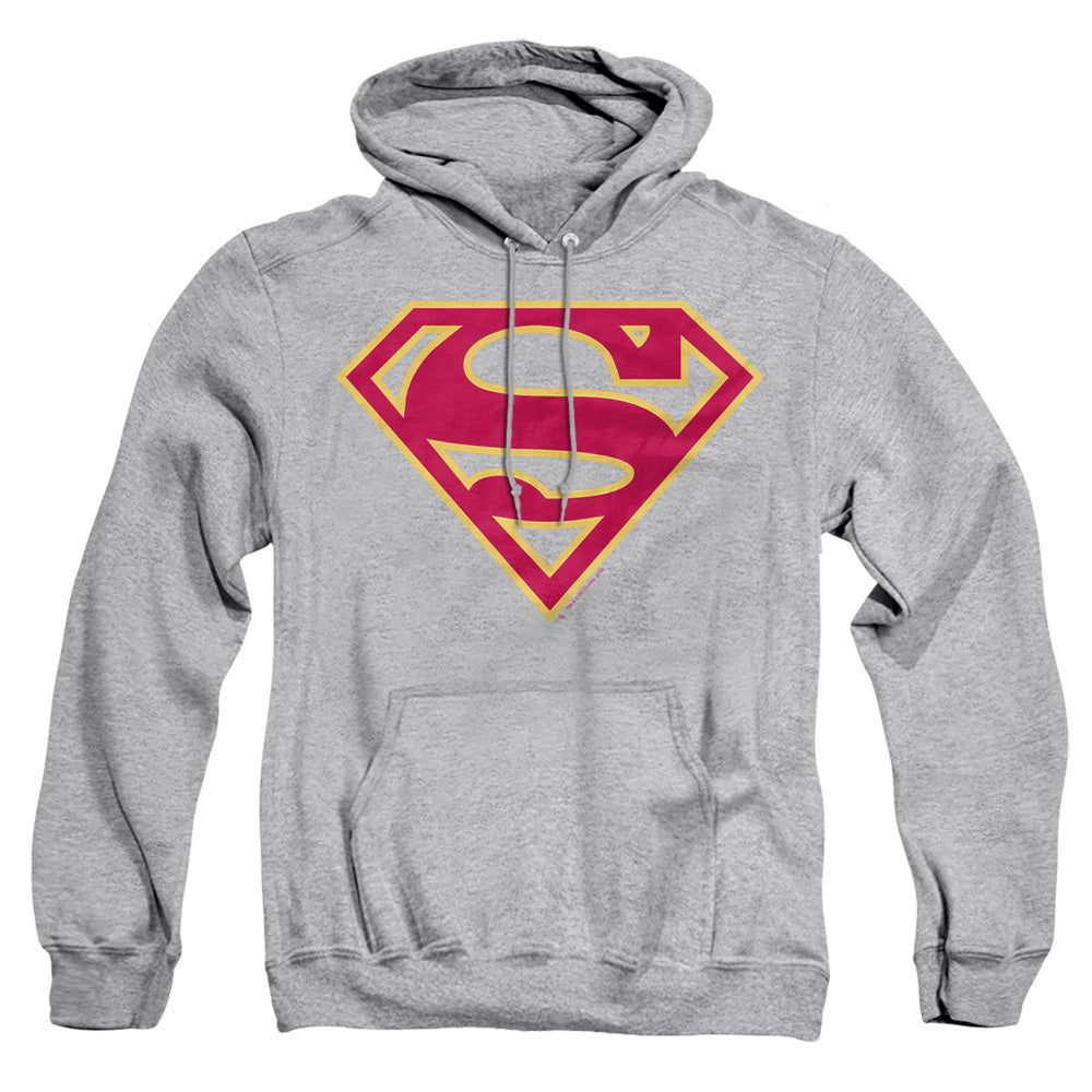 Superman Red & Gold Shield Athletic Heather Pullover Hoodie