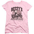 Betty Boop Betty's Motorcycles Pink Womens T-Shirt