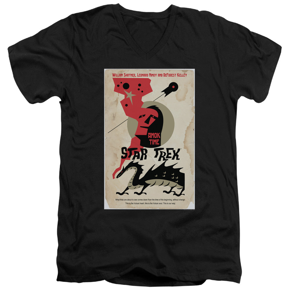 Star Trek Juan Ortiz Amok Time Black V-Neck T-Shirt
