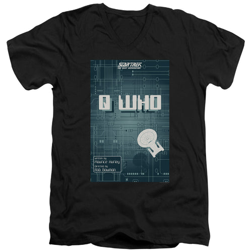 Star Trek Q Who Black V-Neck T-Shirt