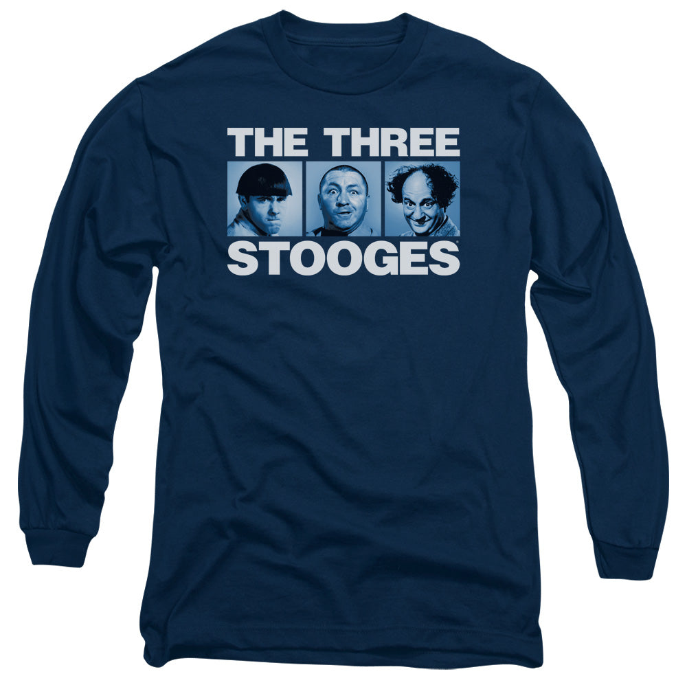 The Three Stooges Three Squares Long Sleeve T-Shirt